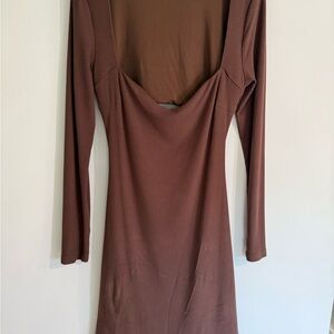 Princess Polly Chocolate Long Sleeve Dress